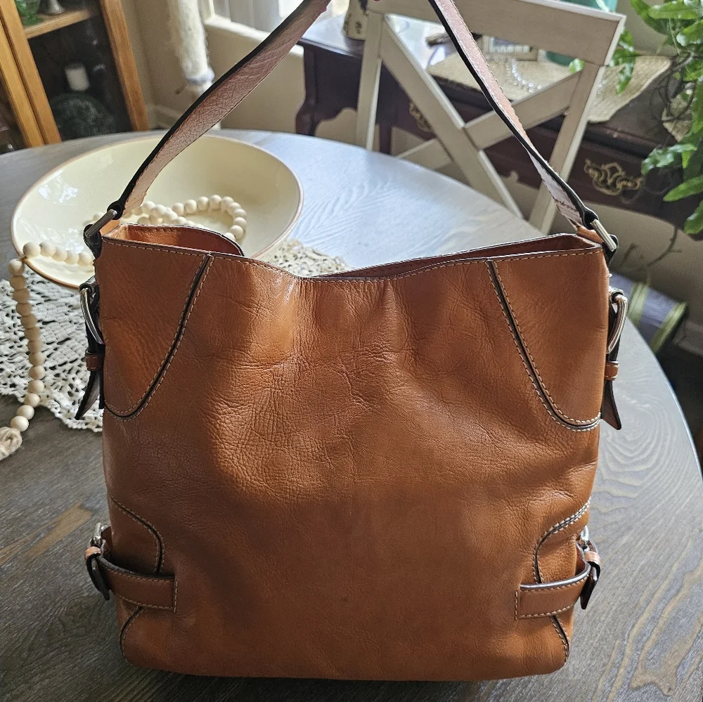 MICHAEL Michael Kors Vintage Chestnut Leather Shoulder Bag/Hobo - Picture 9 of 10